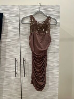 Caribbean Queen Embellished Ruched Midi Dress